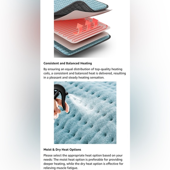 BRAND NEW! Heating Pad for Back, Neck and Shoulder Pain Relief - Picture 10 of 16